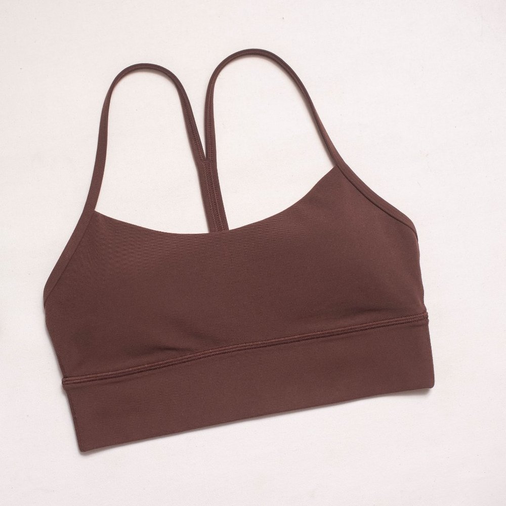 Lululemon Flow Y Long Line 6 Earth Brown NWOT